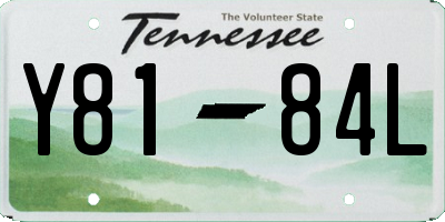 TN license plate Y8184L