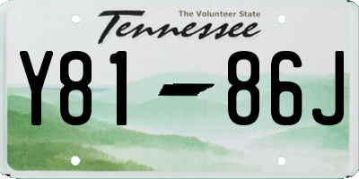 TN license plate Y8186J