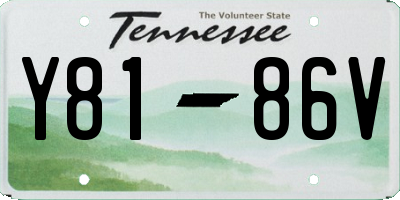 TN license plate Y8186V