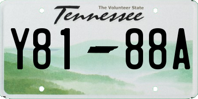TN license plate Y8188A