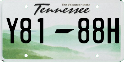 TN license plate Y8188H