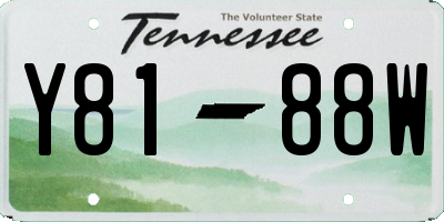 TN license plate Y8188W