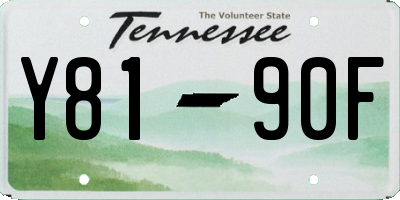TN license plate Y8190F
