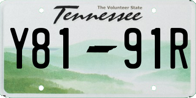 TN license plate Y8191R