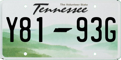 TN license plate Y8193G