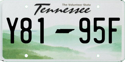 TN license plate Y8195F