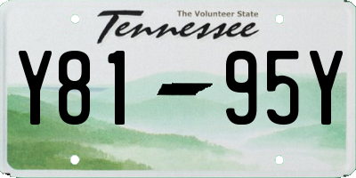 TN license plate Y8195Y