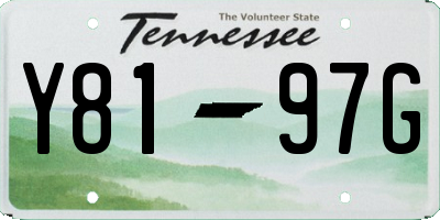 TN license plate Y8197G