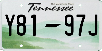 TN license plate Y8197J