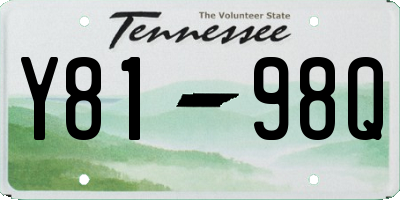 TN license plate Y8198Q