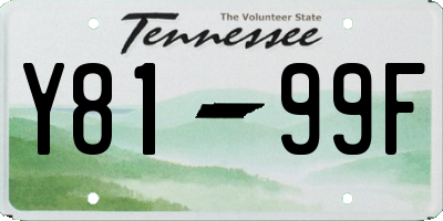 TN license plate Y8199F