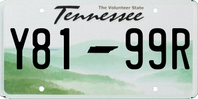 TN license plate Y8199R