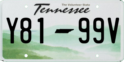 TN license plate Y8199V