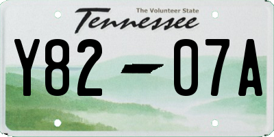 TN license plate Y8207A