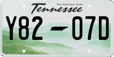 TN license plate Y8207D