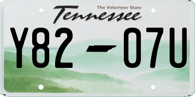 TN license plate Y8207U