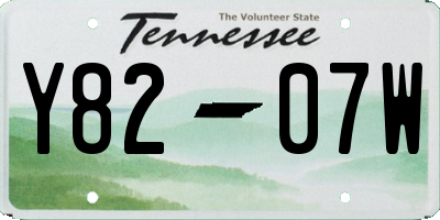 TN license plate Y8207W