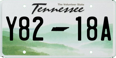TN license plate Y8218A