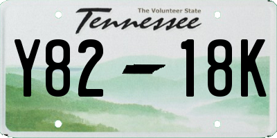 TN license plate Y8218K