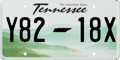 TN license plate Y8218X