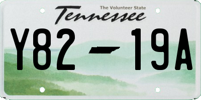 TN license plate Y8219A