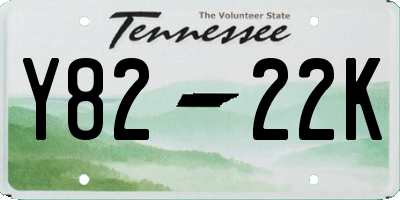 TN license plate Y8222K