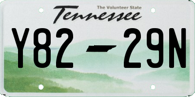 TN license plate Y8229N