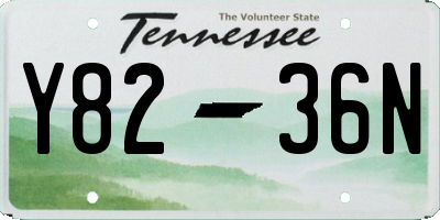 TN license plate Y8236N