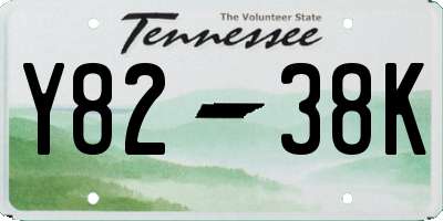 TN license plate Y8238K