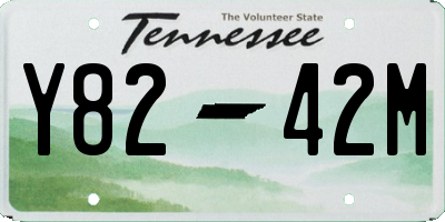 TN license plate Y8242M