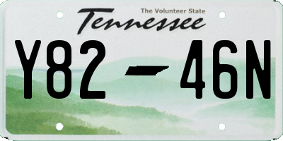 TN license plate Y8246N