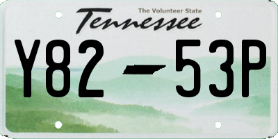 TN license plate Y8253P