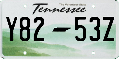 TN license plate Y8253Z