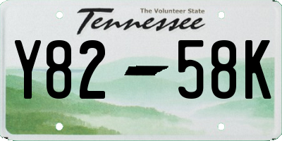 TN license plate Y8258K
