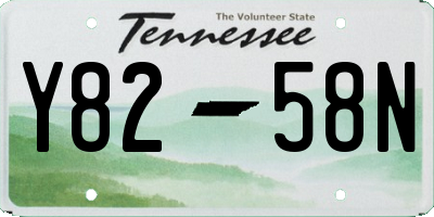TN license plate Y8258N