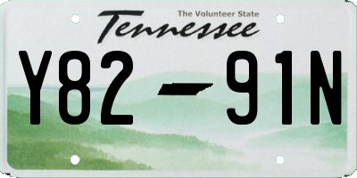 TN license plate Y8291N