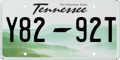 TN license plate Y8292T
