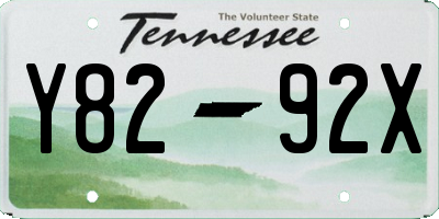 TN license plate Y8292X