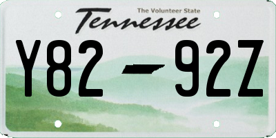 TN license plate Y8292Z