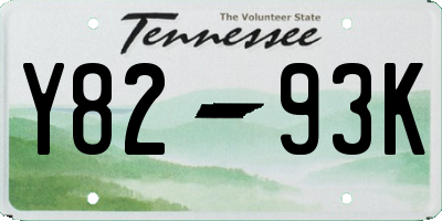 TN license plate Y8293K