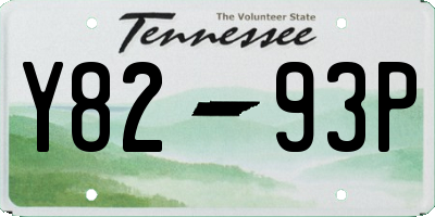 TN license plate Y8293P