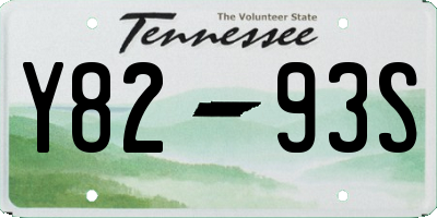 TN license plate Y8293S