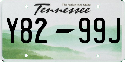TN license plate Y8299J