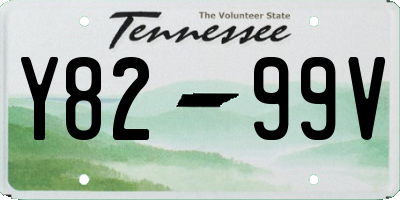TN license plate Y8299V
