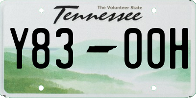 TN license plate Y8300H