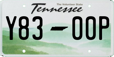 TN license plate Y8300P