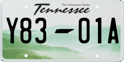 TN license plate Y8301A