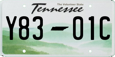 TN license plate Y8301C