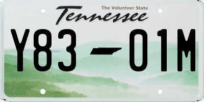 TN license plate Y8301M