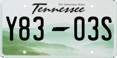 TN license plate Y8303S